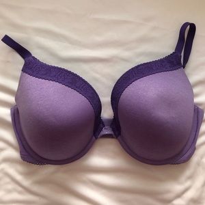 Maidenform Purple Bra with Lace Trim 36DD